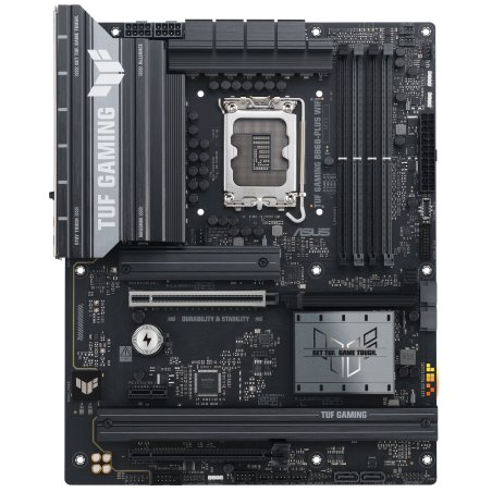 Материнская плата ASUS TUF GAMING B860-PLUS WIFI, LGA 1851, Intel B860, 4xDDR5, 4xSATA, 3xM.2, 1xPCIe 5.0 x16, 1xPCIe 4.0 x16, 1xDP, 1xHDMI, 1x 2.5Gb LAN, 1xUSB 20Gbps, 2xUSB 10Gbps, 3xUSB 5Gbps, 2xUSB 2.0, 5x3.5 мм, 7.1, ATX