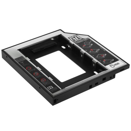 Контейнер для HDD Gembird MF-95-02 Низкопрофильный адаптер для 2.5-дюймового накопителя в отсек 5.25 дюйма, 12 мм