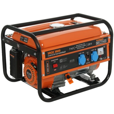 Электрогенератор бензиновый Patriot Max Power SRGE 3800, 3 кВт, 78 дБ, 43.6 кг