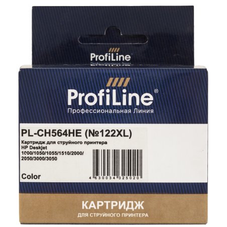 Картридж струйный ProfiLine PL-CH564HE №122XL для принтеров HP Deskjet 1000/1050/1055/1510/2000/2050/3000/3050 Color водные