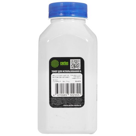 Тонер Cactus CS-THP4-75 черный флакон 75гр. для принтера HP LJ P1005/P1006/P1100/P1102