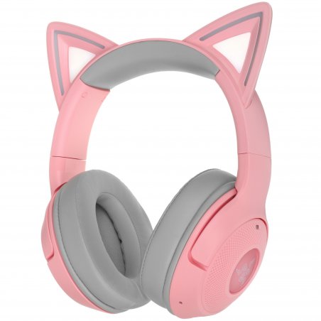 Беспроводные наушники Razer Kraken Kitty V2 BT Quartz Edition розовый, охватывающие, Bluetooth, RGB-подсветка (ушки), до 40 ч