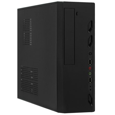 Компьютерный корпус MiniITX ExeGate EX268697RUS MI-208 Black, miniITX/mATX, <без БП>, 2*USB, Audio