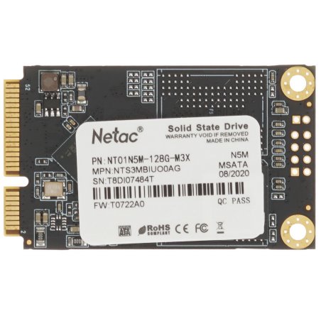 Накопитель SSD Netac N5M, 128Gb, mSATA, R/W 560/520