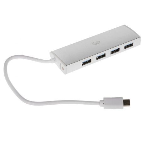 Разветвитель USB-C Digma HUB-4U3.0-UC-S 4порт. серебристый