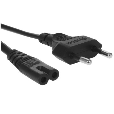 Кабель питания Bion 1.8м, Евровилка с заземлением Schuko-C7 (2-pin), 0.75мм, 10А, черный [BXP-PC-386-VDE]