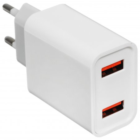 Сетевое зарядное устройство GoPower GP2U 2USB 2.4A 12W белый (1/108)