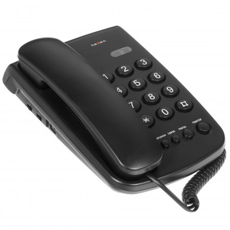 Телефон проводной teXet TX-201 черный