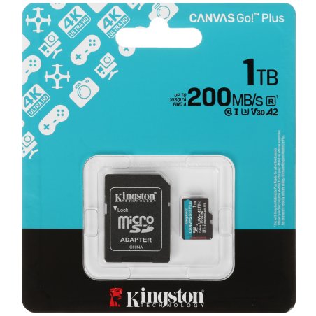 Флеш карта microSDXC 1Tb Kingston SDCG4/1Tb Canvas Go! Plus + adapter