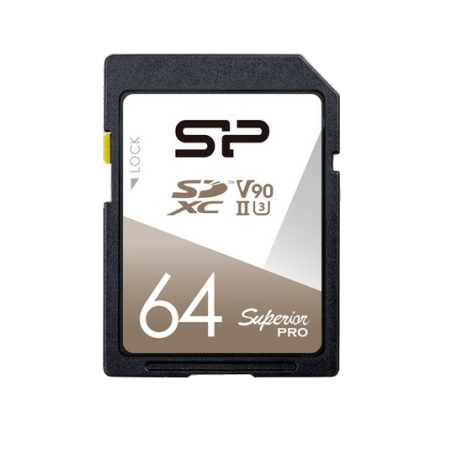 Флеш карта SD 64Gb Silicon Power Superior Pro SDXC Class 10 UHS-II U3 V90 290/160 Mb/s