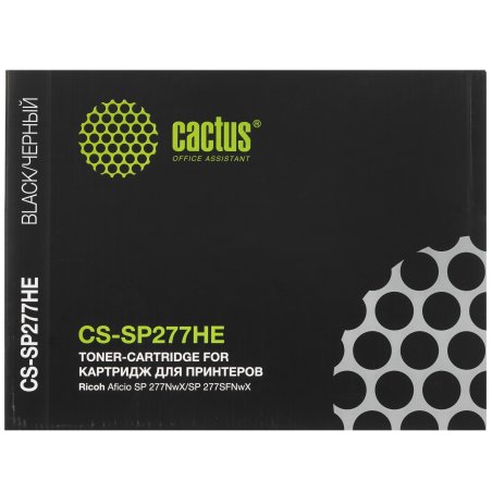 Картридж лазерный Cactus CS-SP277HE черный (2600 стр.) для Ricoh Aficio SP 277NwX/SP 277SFNwX