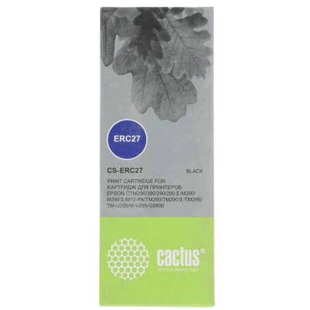 Картридж матричный Cactus CS-ERC27 черный 10 мм, 3.5 м, 900 000 знаков для Epson ERC 27