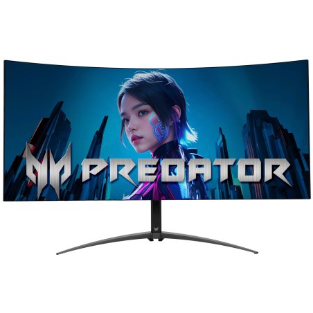 Монитор 44.5" Acer Predator X45bmiiphuzx OLED 3440x1440, 240 Гц, 0.3 мс, 21:9, 1000 кд/м2, 1xDP, 2xHDMI, 1xUSB-C, изогнутый, черный