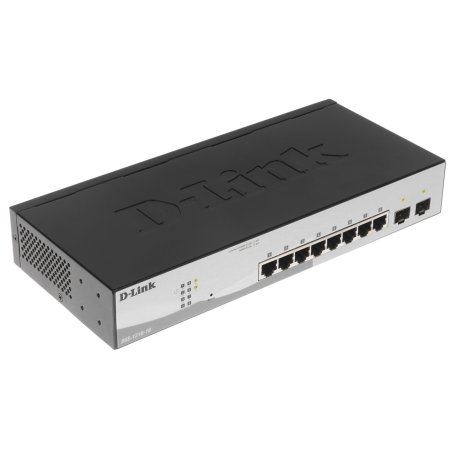 Коммутатор D-Link DGS-1210-10/F1A настраиваемый настольный 8x10/100/1000BASE-T
