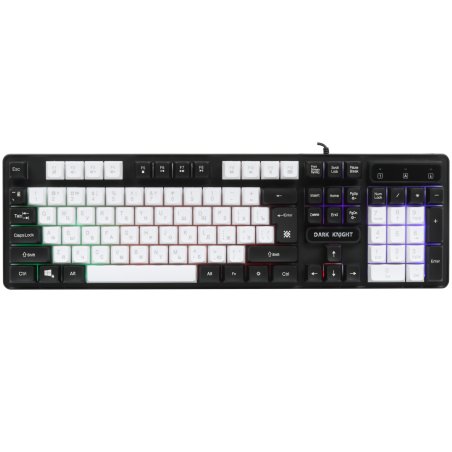 Клавиатура проводная Defender Dark Knight R GK-077, USB, черный/белый