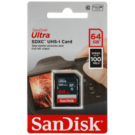 Карта памяти SDXC 64Gb UHS-I SDSDUNR-064G-GN3IN SANDISK