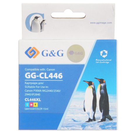 Картридж струйный G&G GG-CL446 многоцветный для Canon Pixma MG2440/2540/2940