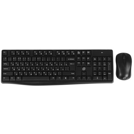 Комплект клавиатура + мышь Оклик S260W клав:черный мышь:черный USB беспроводная Multimedia (2066170)