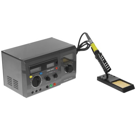 Многофункциональная цифровая паяльная станция с мультиметром и ЖК дисплеем Rexant, 220 В/48 Вт