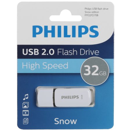 Флешка USB 32Gb PHILIPS SNOW2.0 32Gb, USB 2.0