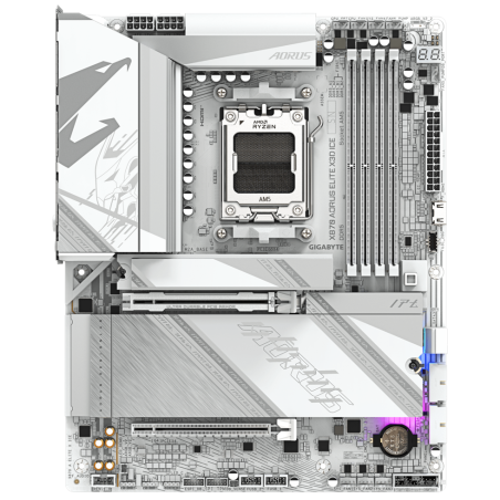 Материнская плата Gigabyte X870 A ELITE X ICE Socket AM5 AMD X870 4xDDR5 ATX AC`97 8ch(7.1) 2.5Gg RAID+HDMI