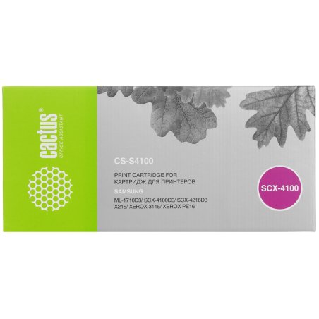 Картридж лазерный Cactus CS-S4100 черный (3000 стр.) для Samsung ML-1710D3 SCX-4100D3/Xerox 3115/PE16