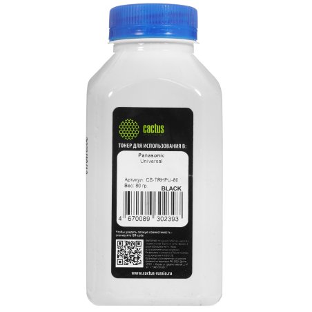 Тонер Cactus CS-TRHPU-80 черный флакон 80гр. для принтера Panasonic Universal