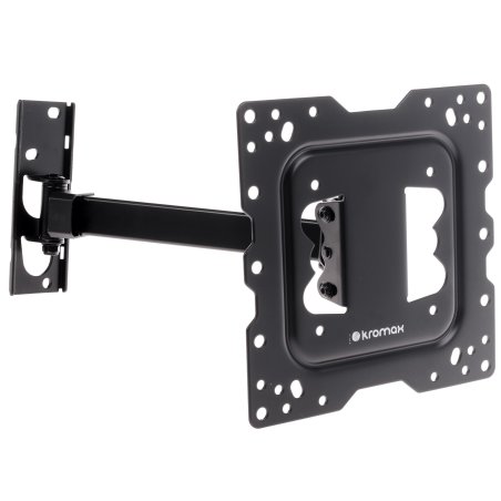 Кронштейн Kromax DIX-17 BLACK (для LED/LCD телевизоров 22"-55", max 30 кг, настенный, 4 ст свободы, наклон ±15°, поворот 180°, от стены 63-300 мм, max VESA 400x400 мм, вращение экрана ±5°, съемная монтажная пластина, кабель-канал, 5 шт/уп.)