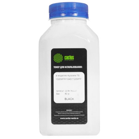 Тонер Cactus CS-RK-TK1110 черный флакон 80гр. (в компл.:чип) для принтера Kyocera FS-1020/1040/1120