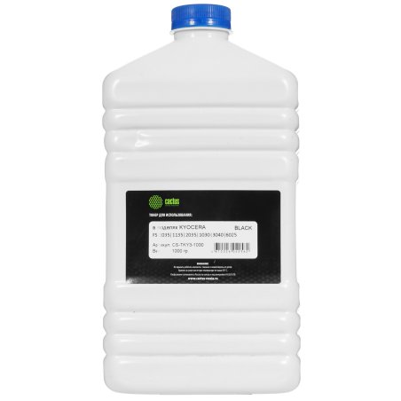 Тонер Cactus CS-TKY3-1000 черный пакет 1000гр. для принтера Kyocera FS 1035/1135/2035/1030/3040/6025/6030/1110/1024/1040/1020/1060/2100/M3040/4100/4200