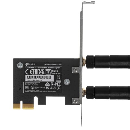Двухдиапазонный адаптер PCI Express TP-Link Archer TX20E с поддержкой Wi-Fi AX1800 и Bluetooth 5.2