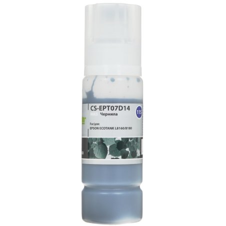 Чернила Cactus CS-EPT07D14 115PBK черный фото 70 мл для Epson ECOTANK L8160/8180