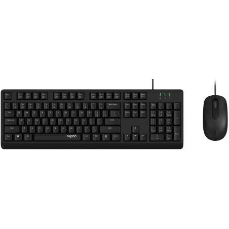 Комплект клавиатура+мышь Rapoo X1500 беспроводной, USB, 1200 DPI, чёрный