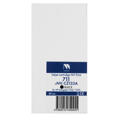 Картридж струйный NVPrint 711 (NV-CZ133A) Black для HP Designjet T120/T520 (73 мл)