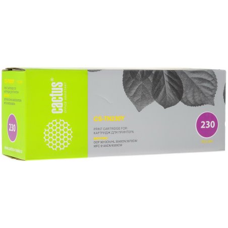 Картридж лазерный Cactus CS-TN230Y желтый (1400 стр.) для Brother HL-3040/3070, DCP-9010, MFC-9120/9320