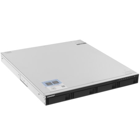 Сетевое хранилище SMB QNAP TS-464U-8G NAS 4 HDD trays, rackmount 1U, 1 PSU. 4-core Intel Celeron N5105/N5095 2.0-2.9 GHz, 8 Gb RAM MAX, 2x2.5GbE, 2xUSB 3.2 Gen 2 (10Gbps), 2xUSB 2.0, 1xHDMI, PCIe Gen 3 x2, W/o rail kit RAIL-B02
