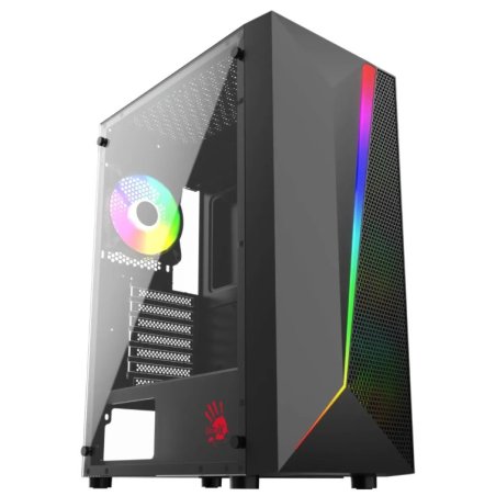 Компьютерный корпус Bloody BD-CC106F черный без БП ATX 4x120мм 1xUSB 2.0 1xUSB 3.0 audio bott PSU