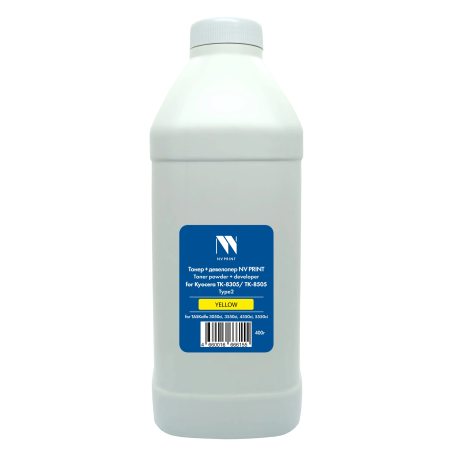 Тонер + девелопер NVPrint для Kyocera TK-8305/TK-8505 Type2 (400г) Yellow совместимый