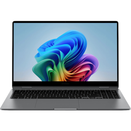 Ноутбук Samsung Galaxy Book 5 360 NP750 Core Ultra 7 256V 16Gb SSD512Gb Intel Arc 140V 15.6" AMOLED Touch FHD (1920x1080) Windows 11 Home grey WiFi BT Cam (NP750QHA-LG2IN)
