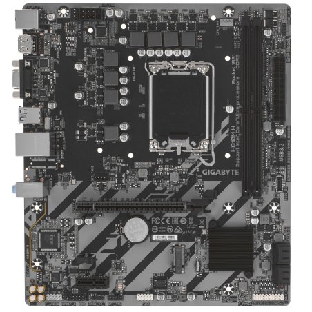 Материнская плата Gigabyte H810M H, LGA1851, Intel H810, 2xDDR5, 4xSATA, 1xM.2, 1xPCIe 4.0 x16, 1xPCIe 3.0 x1, 1xHDMI, 1xD-Sub, 1x1Gb LAN, 1xUSB-C 5Gbps, 4xUSB-A 5Gbps, 7xUSB-A 2.0, 3x3.5 мм, 7.1, mATX