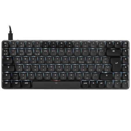 Клавиатура беспроводная механическая Satechi SM1 Slim Mechanical Backlit Bluetooth Keyboard, серый/черный ST-KSM1DK-RU