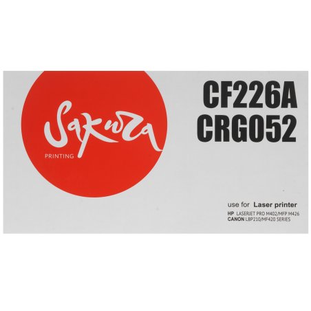 Картридж Sakura CF226A/052 для HP и Canon, черный, 3 100 к.