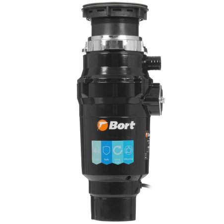 Измельчитель пищевых отходов Bort MASTER ECO (91275752) Число ступеней измельчения 2 ; Система шумоизоляции Да ; Мощность 390 Вт; Объем камеры 1000 мл; Материал камеры Металл ; Система защиты от перегрузки и заклинивания; Скорость холостого хода 2600 об/м