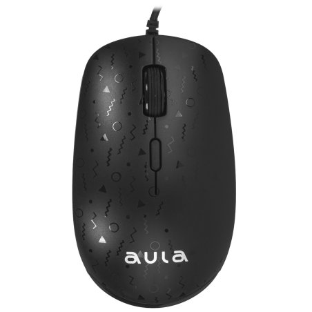 Мышь проводная AULA AM106 черный, 2000 dpi, USB, кнопки - 4