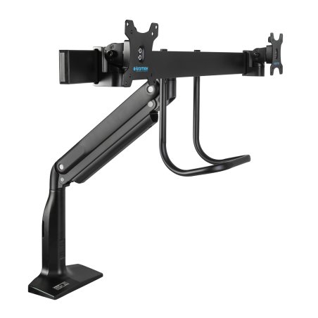 Кронштейн Kromax OFFICE-20 черный, 1 шт/уп. Кр. алюм. настол. для мон. 17"-35", max 2x10 кг, 6 ст св., нак. +45°-22°, пов. ±32°, max VESA 100x100 мм.