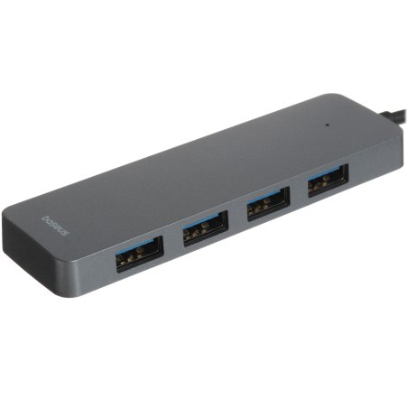 Baseus UltraJoy Series 4-Port HUB Lite 15cm Space Grey USB-A to USB 3.0*4+USB-C 5V, B0005280B811-10