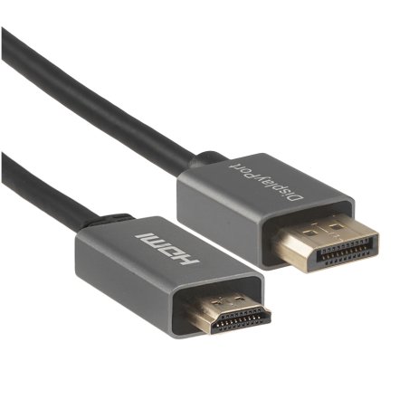 Кабель аудио-видео Cactus CS-DP-HDMI-1.2-2 DisplayPort (m)/HDMI (m) 2м. позолоч.конт. черный