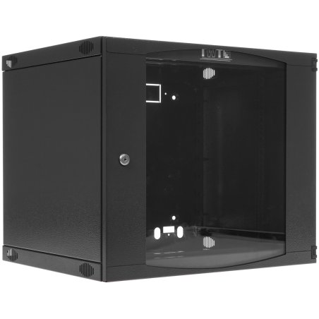 Шкаф настенный Lanmaster Next TWT-CBWNG-9U-6X4-BK 9U 550x450 мм пер. дв. стекл съемные бок. пан. 60 кг черный