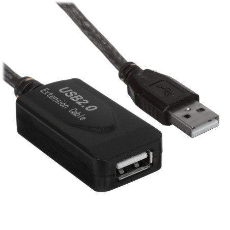 Кабель удлинитель Aopen активный ACU823-15M, USB2.0-repeater AM/AF 15м