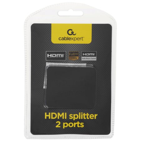 Разветвитель HDMI Cablexpert DSP-2PH4-03, HD19F/2x19F, 1 компьютер => 2 монитора, Full-HD, 3D, 1.4v